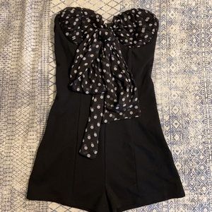Black mini romper